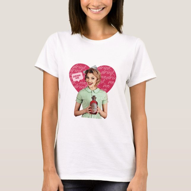 Camiseta Beba-me Vintage Pinup Alice (Frente)