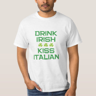 Camiseta Beba o Dia de São Patrício irlandês Beijo engraçad