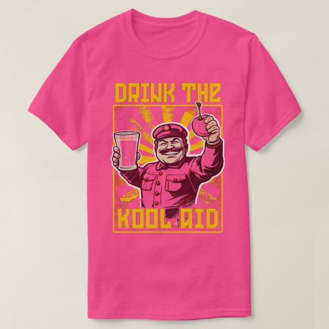 Camiseta Beba O Memória Comunista Retro KoolAid (Frente do Design)