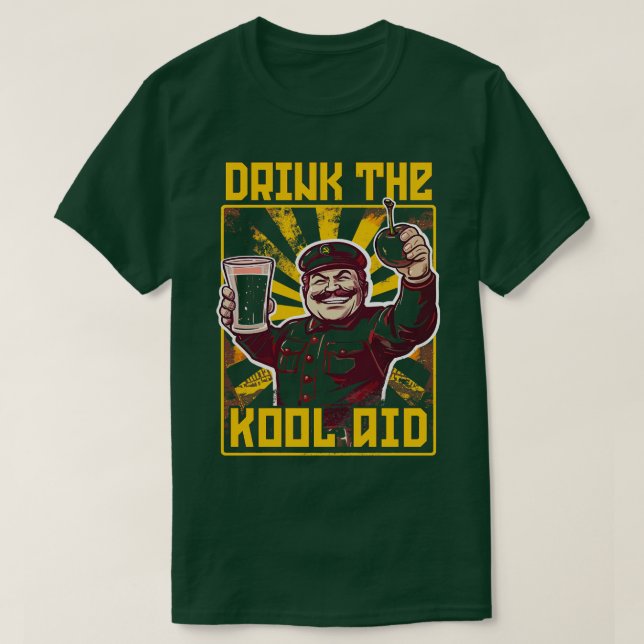 Camiseta Beba O Memória Comunista Retro KoolAid (Frente do Design)
