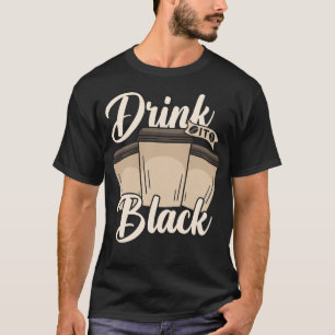 Camiseta Beba Preto Amante de Café Humor Tempo