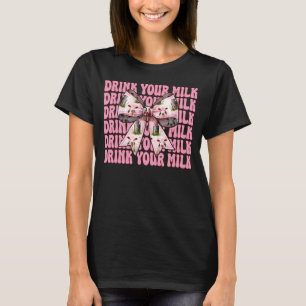 Camiseta Beba Seu Leite Fazendeiro de Laticínios Vaca Criaç
