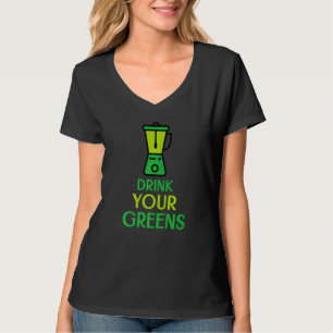 Camiseta Beba Seus Verdes Misture-Os Com Um Vegan Verde