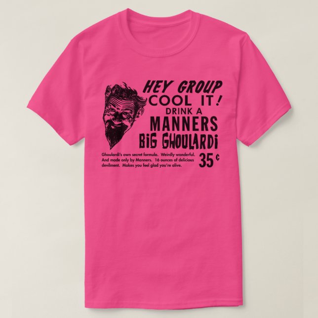 Camiseta Beba uma Maneira Grande Ghoulardi 3 (Frente do Design)