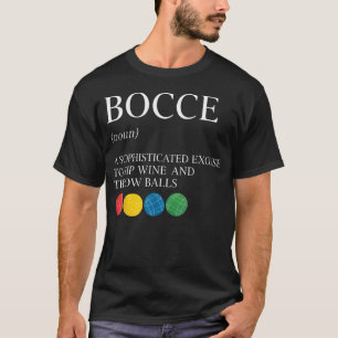 Camiseta Beba Vinho E Jogue Bocce Jogador Boccia Itália