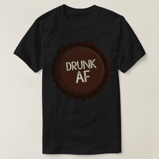 Camiseta Bebado AF Fragmento de Cerveja Engraçado Tee (Frente do Design)