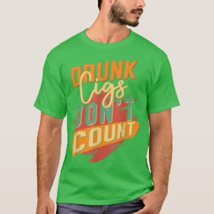 Camiseta Bebado Cigarros Não Contam Vintage Engraçado Tee