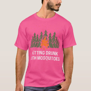 Camiseta Bebado Com Mosquitos Acampando Cerveja Lover C