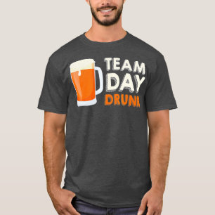 Camiseta Bebado de Dia da Equipe Beber Cerveja Engraçado P