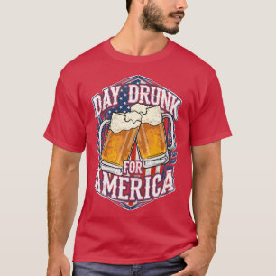 Camiseta Bebado Do Dia Da Independência Nos Estados Unidos