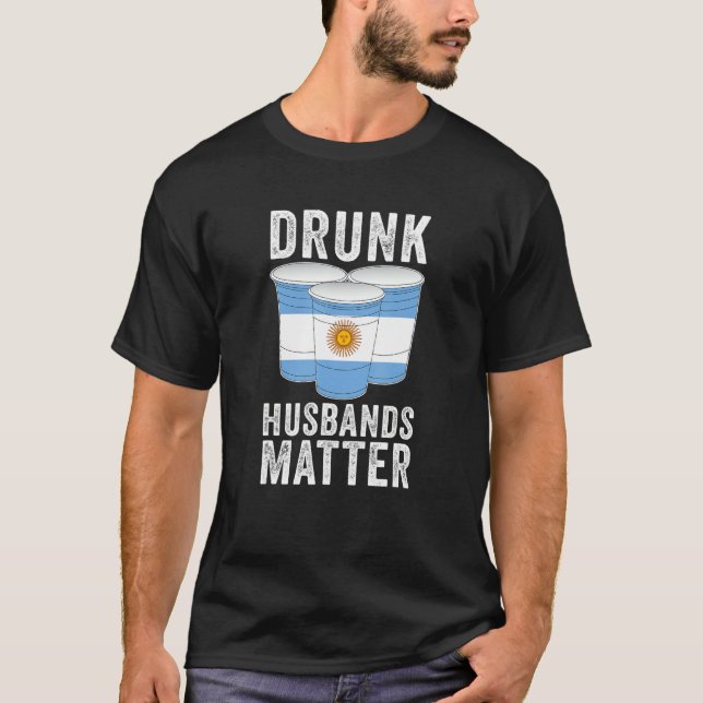 Camiseta Bebado Maridos Importam-se do Bebendo de Sinalizad (Frente)