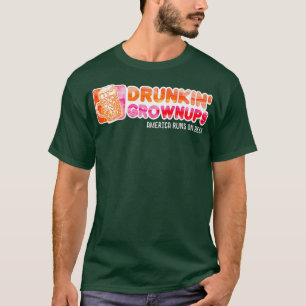 Camiseta Bêbados Bêbados Pais Americanos Correm Engraçad