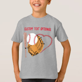 Camiseta Beball Love, Glove and Bats