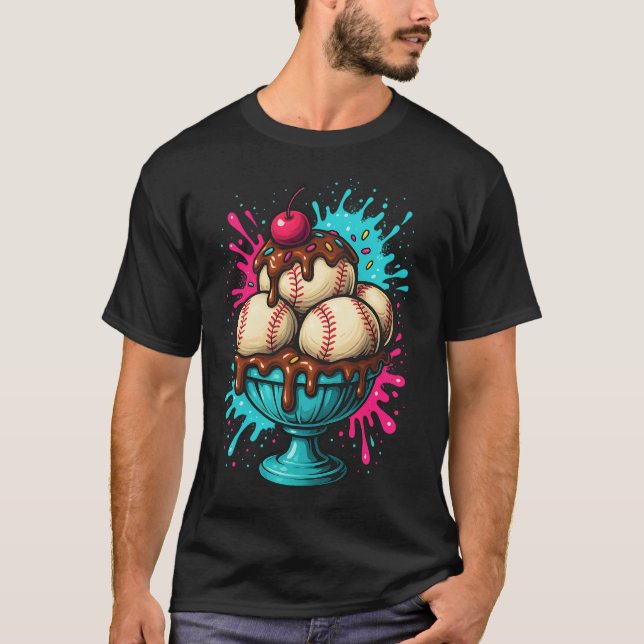 Camiseta Beball Sundae Art com Chocolate e Cereja (Frente)