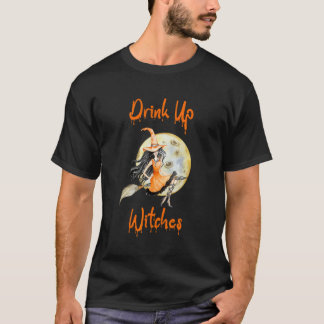 Camiseta Bebam Bruxas Citação de Bebida de Halloween 1