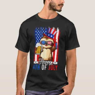 Camiseta Bebê 4 De Julho, Bandeiras Americanas De Animais D