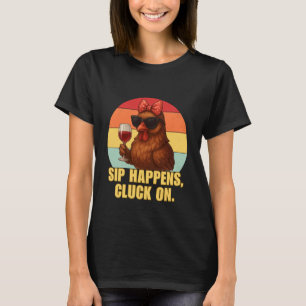 Camiseta Bebe Acontece Cace Atrás Frase Engraçada Sarcástic