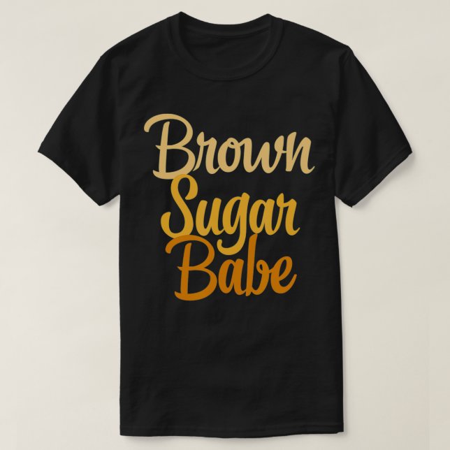 Camiseta Bebê-Açúcar Castanho (Frente do Design)
