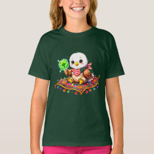 Camiseta Bebê Águia Careca Sortudo no Tapete Voador Mágico