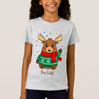 Camiseta Bebê Alce Fofo Olá