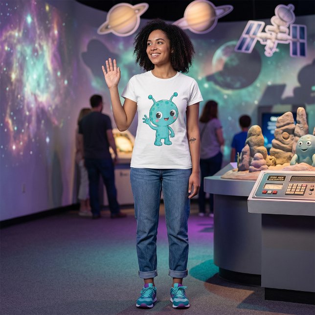 Camiseta Bebê Alien Espacial Monstro Fofo (Criador carregado)