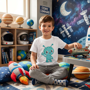 Camiseta Bebê Alien Espaço Monstro Fofo