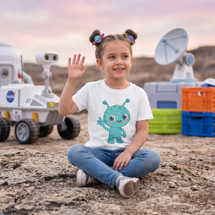Camiseta Bebê Alien Espaço Monstro Fofo