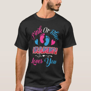 Camiseta Bebê Ama Grammy Rosa ou Azul Revelação do Sexo do