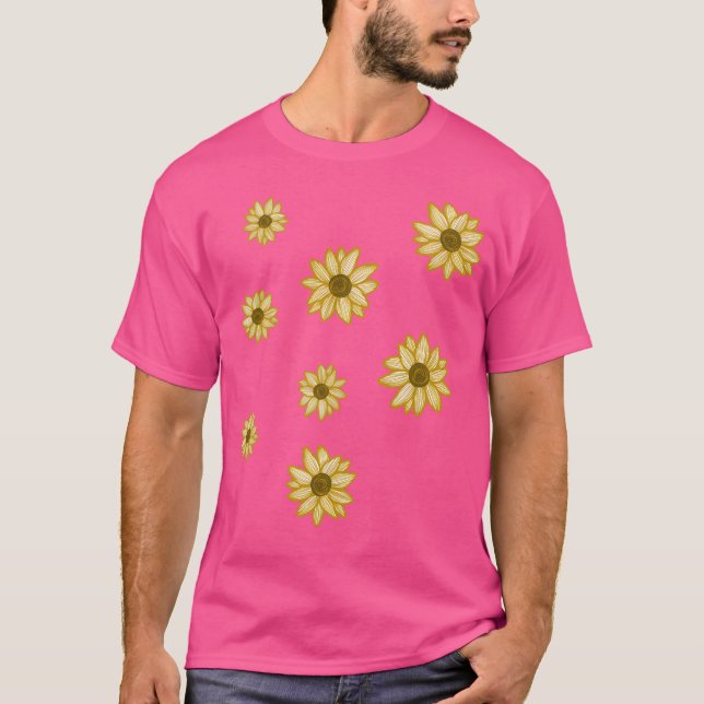 Camiseta Bebê Amarelo Girassóis (Frente)