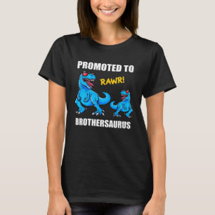 Camiseta Bebê Anunciando Dinossauro Promovido Para Irmandad