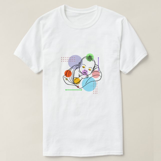 Camiseta Bebê Arte Botânica (Frente do Design)