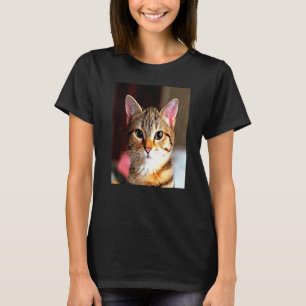 Camiseta Bebê Artístico Enfrentado Castanho Amarelo Tabby C