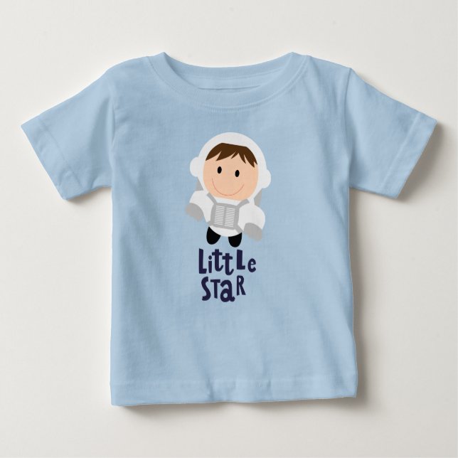 Camiseta Bebê Astronauta (menino) Little Star (Frente)