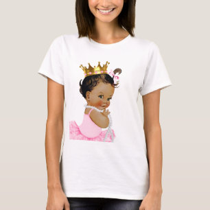 Camiseta Bebê Bailarina Princesa Étnica