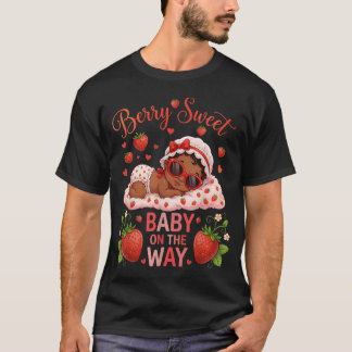 Camiseta Bebê Berry Sweet a Caminho Morango Gravidez