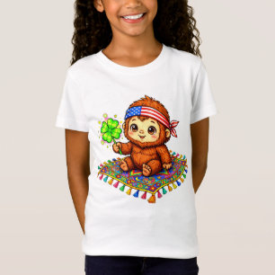 Camiseta Bebê Bigfoot Sortudo no Tapete Mágico Voador - Fof