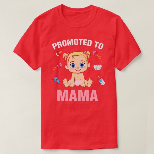 Camiseta Bebê Bonito Promovido Para Aniversário Da Mamã No  (Frente do Design)
