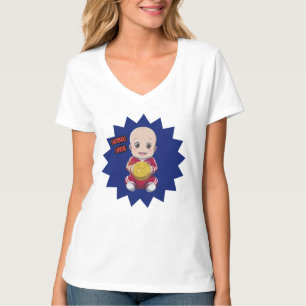 Camiseta Bebê bonito vestindo roupa de jogador de futebol