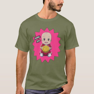 Camiseta Bebê bonito vestindo roupa de jogador de futebol T