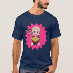 Camiseta Bebê bonito vestindo roupa de jogador de futebol T