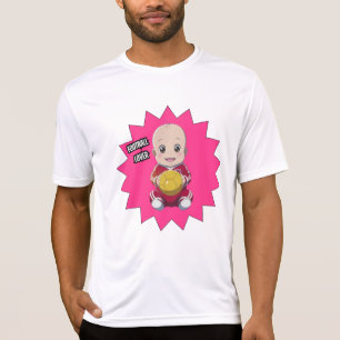 Camiseta Bebê bonito vestindo roupa de jogador de futebol T