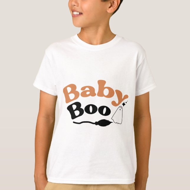Camiseta "Bebê Boo Halloween T-Shirt - Teto Bebê Spooky (Frente)