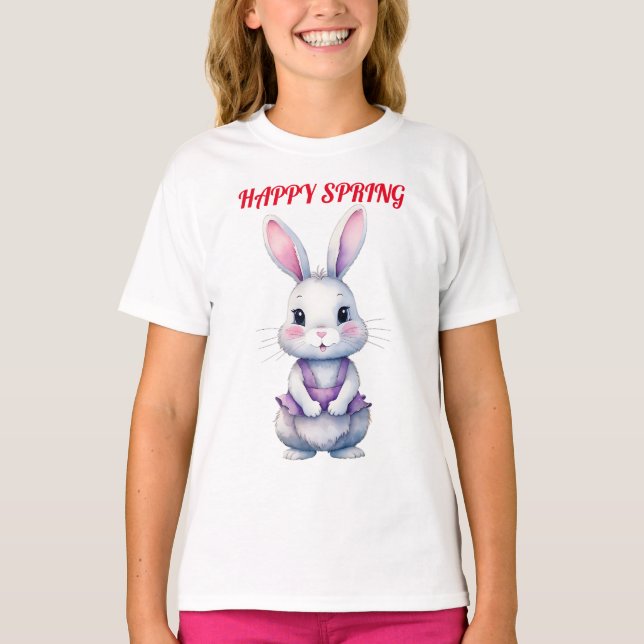 Camiseta Bebê Bunny em Primavera (Frente)
