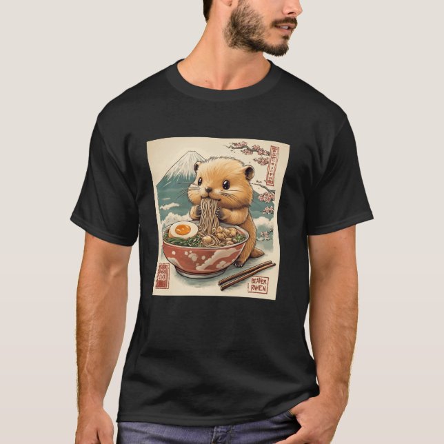 Camiseta Bebê Castor das Flores Clássicas Japonesas do Mt.  (Frente)