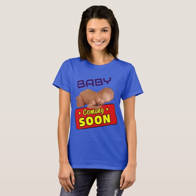 Camiseta Bebê chegando (Frente Completa)