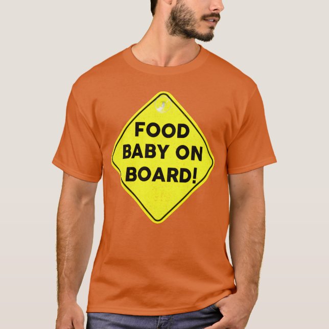 Camiseta Bebê Comida a Bordo engraçado (Frente)
