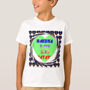 Camiseta Bebê Corações Luminosas Hakuna Matata Baby Design