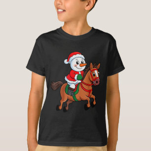 Camiseta Bebê Criança Boneco de Neve Chapéu do Papai Noel C