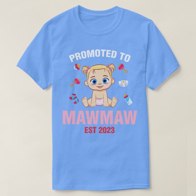 Camiseta Bebê Cute Promovido Para O Aniversário De Mawmaw N (Frente do Design)