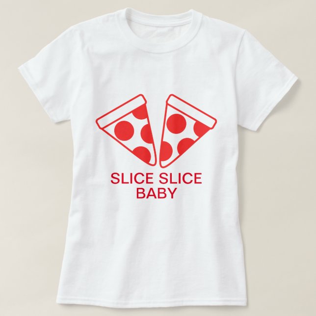 Camiseta Bebê da fatia da fatia (Frente do Design)